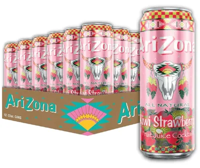 Produktbild von Arizona Kiwi & Erdbeere – 24 x 650 ml Erfrischungsgetränk (Vorratspack, 15,6 L)