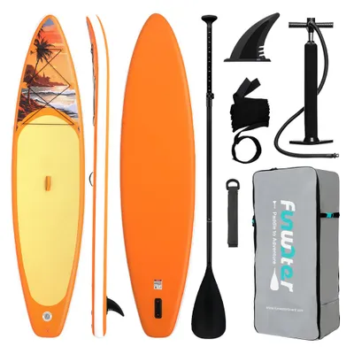 Produktbild von FunWater Stand up paddle Board, SUP Board Set, Stand up Paddle Board,SUP paddle Board,Handpumpe,350x83x15cm, bis150kg