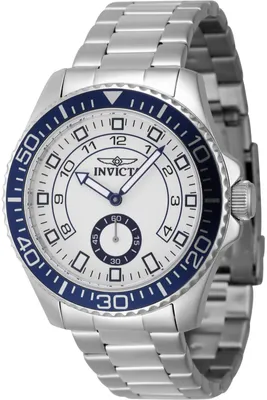 Obrázok produktu pre Invicta Pro Diver 47124 Pánske Hodinky - Quartz Hnací Mechanizmus - Nerezová Oceľ s Bielym Ciferníkom - 44 mm