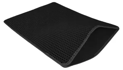 Image de Purlov 27769 Tapis pour bac à litière 75 x 55 cm, noir