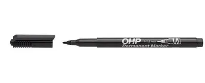 Permanentný popisovač, OHP, 1-1,5 mm, M, ICO, čierny