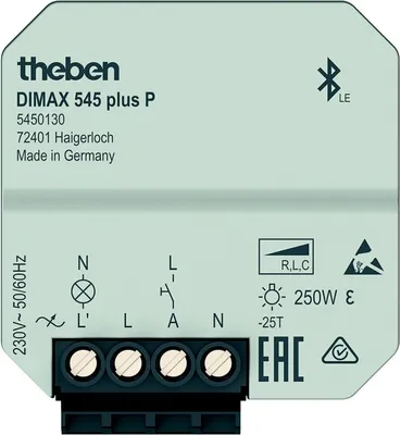 Immagine prodotto di Theben dimmer universale da incasso APPcontrol, timefc. DIMAX 545 plus P