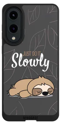 Produktbild von NIVOCASE Handyhülle für Samsung Galaxy S25 Edge Hülle NIVOpure Case Schwarz Faultier Sprüche lazy sunday