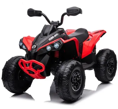 Produktbild von CAN - AM Renegade - Elektro - Kinderquad - 24V - 4x4 - met Gummireifen en Ledersitz - Rot