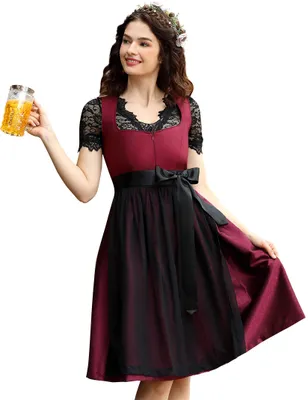 Produktbild von Dirndl 3-teilig mit Spitzenbluse, elegante Tracht fš¹r