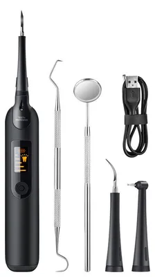 Produktbild von Zahnreiniger elektrisch 11000/min Vibration LED Beleuchtung 5 Intensitäten USB wiederaufladbar kompakt Mundpflege Gerät für Reisen