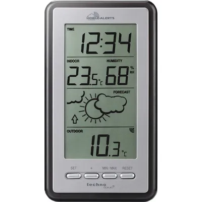 Obrázek produktu pro Technoline MA 10430, Černá, Šedá, Vnitřní teploměr, Venkovní teploměr, Vnitřní vlhkoměr, Vlhkoměr, Teploměr, 1 - 99%, -9,9 - 59,9 °C, Baterie