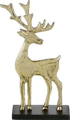 Produktbild von House of Seasons Dekofigur Aluminium Rentier 31 x 16 x 6 cm gold
