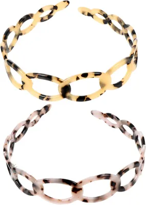 Produktbild von 6 Stück hohle Schildpatt-Haarreifen als Haarschmuck, rutschfeste Stirnbänder mit Zähnen, Haargummis für Männer, einfache Haarmode aus Acryl und Kopfbedeckung für Rituale