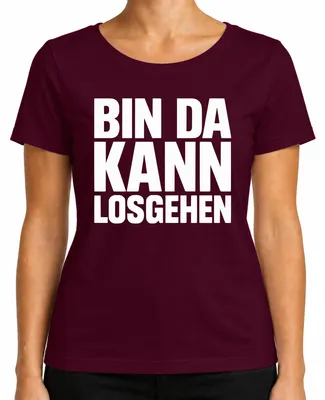 Imagen del producto de Camiseta para mujer, color burdeos, talla L, con motivos de , carnaval, fiesta, cervecería