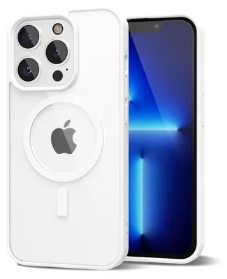Produktbild von Magnetisch Hülle für iPhone 13 Pro Max, Kompatibel mit MagSafe, Transparent Acryl Stoßfeste Handyhülle Weiß
