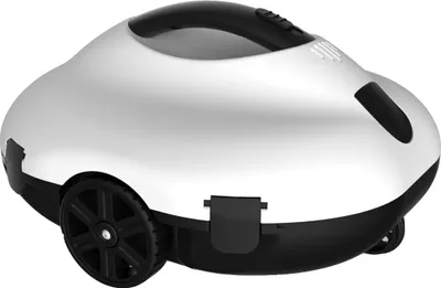 Image de Nettoyeur de piscine robotisé, sans fil, forte puissance d'aspiration, BLANC