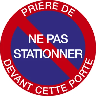 Image de Exacompta 67104E Panneau ne pas stationner 20 cm FR