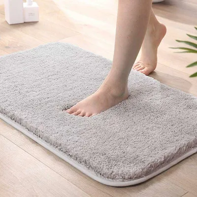 Obrázek produktu pro Extra silná protiskluzová podložka do vany, savá sprchová podložka z mikrovlákna do koupelny, lze prát v pračce (světle šedá, 50 x 80 cm)
