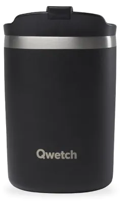 Thermosbecher 240 ml schwarz doppelwandig 6h warm 12h kalt auslaufsicher