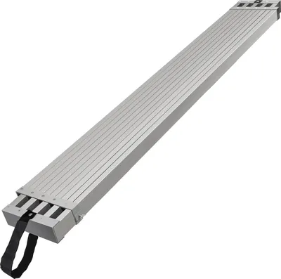Produktbild von VEVOR Gerüstbrett Teleskopisch, Aluminium, für Gerüstleiter, 1,8-2,7m Länge, 31,8cm Breite, 227kg Tragkraft, rutschfeste Plattform, integrierte Verriegelungen, glatt & gratfrei