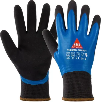 Produktbild von Hase Thermo Guard+ Winter-/Montagehandschuh EN 388 (3222X), EN 511 (X31), blau/schwarz Größe 11