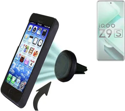 Produktbild von K-S-Trade kompatibel mit Vivo iQOO Z9s Auto Handy Halterung KFZ Halter Lüftungsgitterhalterung Air Vent mount Smartphone Halter