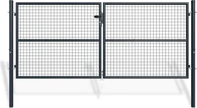 Produktbild von Doppelflügeliges Zauntor 3m OLGA H.130cm grau