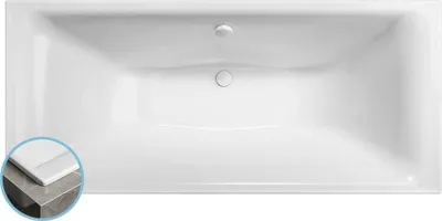 Produktbild von Polysan KALDERA SLIM Rechteckwanne 180x80x40cm, weiß