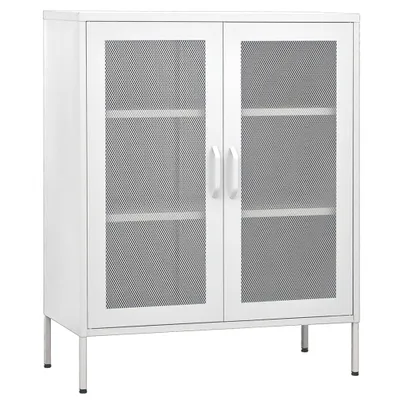 Produktbild von vidaXL Lagerschrank Weiß 80x35x101,5 cm Stahl