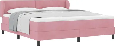 Obrázok produktu pre Posteľ s pružinovým rámom Ružová 180 x 200 cm Zamat