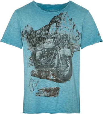 Produktbild von Herren T-Shirt AXEL im traditionellen und lässigen Stil mit Motorradmotiv