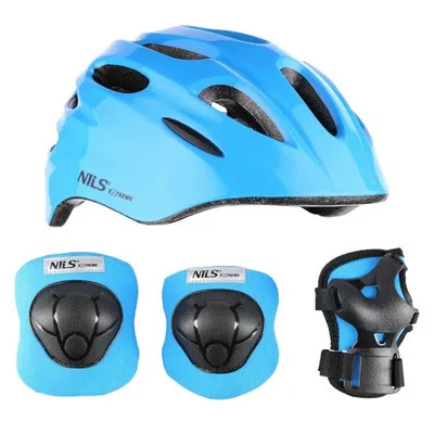 Produktbild von Mtw01+H210 Set Helm Mit Protektoren Blau Gr. Xs Nils Extreme