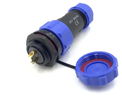 SP21 2-poliger Luftfahrtsteckverbinder, IP68, männlich/weiblich, 30 A, 500 V
