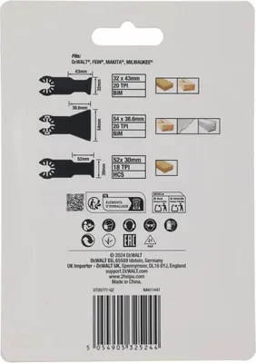 Produktbild von DEWALT Multi Tool BiM Sägeblatt 5-teiliges Set
