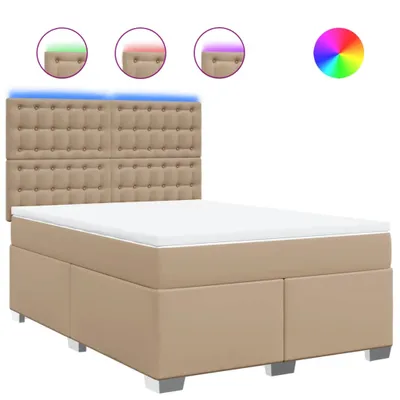 Produktbild von Boxspringbett Matratze Cappuccino-Braun 160x200 cm Kunstleder