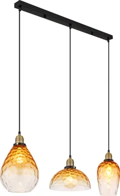 Image de Globo Lighting Lampe à suspendre métal noir mat, 3x E27