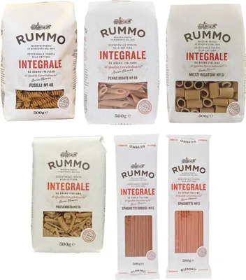 Produktbild von 6er-Pack TESTPAKET Rummo Pasta Integrale,6 verschiedene Sorten Vollkornnudeln Nudeln Vollkorn Italienische Pasta 500g
