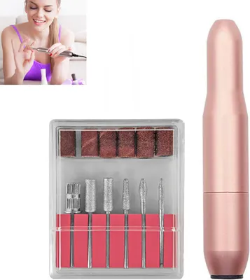 Produktbild von Elektrische Nagelfeile 20000 U/min, drehzahlregulierbar, USB Nagelfräser Set, für Gel- & Acrylnägel, leicht & handlich