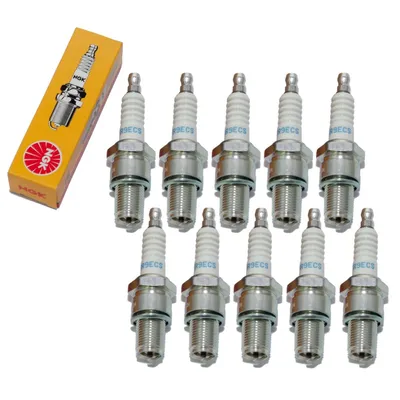Produktbild von Zündkerzen Set NGK 10x BR9ECS Zündkerze entstört, 19,0mm Langgewinde Ø 14,0mm Hex 20,8mm, Elektrodenabstand 0,75mm, Wärmewert 9, 3570 / 4677