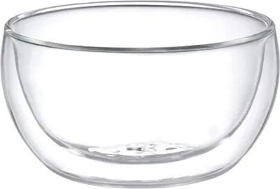 Image de set de 2 bols en verre à double paroi 310ml - Stylé et polyvalent Transparent