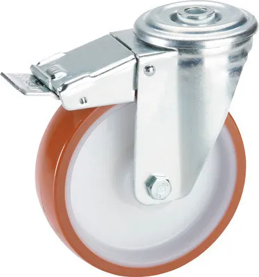 Produktbild von Transport-Geräte-Lenkrolle Polyurethan feststellbar Ø 125 mm bis 200 kg