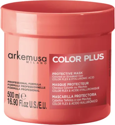 Obrázek produktu pro Arkemusa | Maska na vlasy Colour Plus - 500 ml - Intenzivní péče - Ochrana barvy - Profesionální kvalita