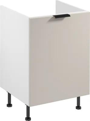 Produktbild von Spülenunterschrank 60 cm küchenmöbel ohne Arbeitsplatte, Sorento D60Z Weiß/Beige