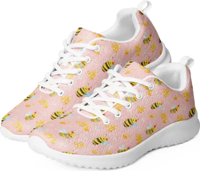 Produktbild von Mr. & Mrs. Panda Frauen Sneaker Biene Happy Größe 40 1/2 - Rosa - Geschenk, Damen Fitnessschuh, Turnschuh, Trainingsschuh