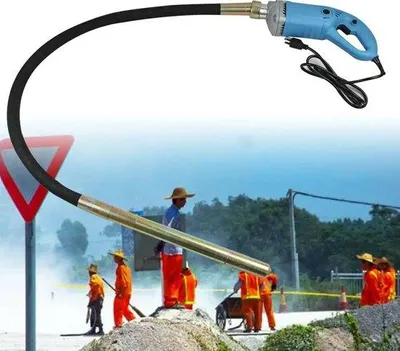 Productafbeelding van Elektrische trillingsnaald voor beton - Betonverdichter - Robuuste elektrische trillingsnaald voor beton - 50 mm - Metalen - Geschikt voor betonwerken