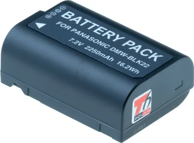 Produktbild von T6 Power Akku für Panasonic Digitalkamera, Teilenummer DMW-BLK22E, Li-Ion, 7,2 V, 2250 mAh (16,2 Wh), schwarz