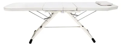 Image de Table de massage pliable - Blanche - Capacité de charge de 200 à 250 kg - Dimensions : 180 x 60 x 60 cm