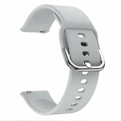 Produktbild von By Qubix Silikon-Sportband - Grau - passend für Samsung Galaxy Watch 4 Classic - 42 mm / 46 mm