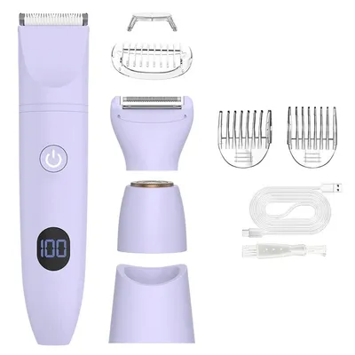 Produktbild von Damen Rasierer 3-in-1 – Wechselköpfe für Körper & Gesicht, kabellos, leise, rutschfest, ideal für Reisen