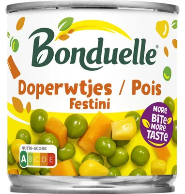 Produktbild von Bonduelle Doperwten Festini 400g – Frische grüne Erbsen, knackig und lecker