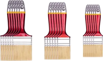 Produktbild von Hardy 18 Tlg. Flachpinsel-Set 25 / 50 / 75 mm „Serie 33” Borsten, Synthetische Fasern
