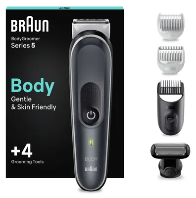 Imagen del producto de Braun BodyGroomer BG5360, para uso en seco y húmedo, con batería, color gris