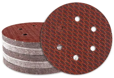 Immagine prodotto di 50 fogli di carta abrasiva con sistema di fissaggio a velcro - grana 80, per levigatrici eccentriche