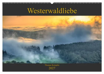 Produktbild von Westerwaldliebe (Wandkalender 2027 DIN A2 quer), CALVENDO Monatskalender